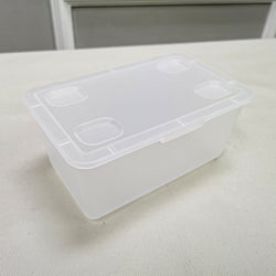 6PK Clear Plastic Storage Containers with Lids Stackable, 6.5 X 3.94 X 3.15 Inch 22033-6PK