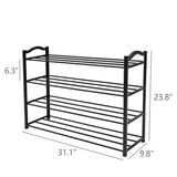 4 Tier 31X10X24 Adjustable Shoe Rack Organizer Storage Shelf for Sneaker&Boot 22035