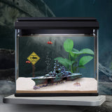 9 X 1.6 X 4.25 Resin Waterscape Sunken Ship Ornaments Decorations for Fish Tank 22040