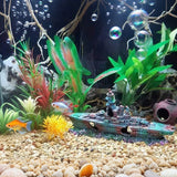 9 X 1.6 X 4.25 Resin Waterscape Sunken Ship Ornaments Decorations for Fish Tank 22040