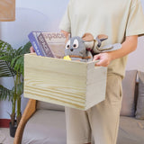 11.8L X 7.9W X 6H Solid Wood Durable Open Desktop Crate Storage Box Organizer 22043