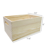 11.8L X 7.9W X 6H Solid Wood Durable Open Desktop Crate Storage Box Organizer 22043