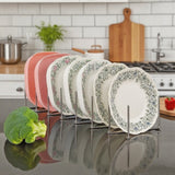 Adjustable Stainless Steel Plate Storage Rack, Space-saving Pot Lid Holder 22045