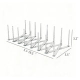 Adjustable Stainless Steel Plate Storage Rack, Space-saving Pot Lid Holder 22045