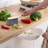 Dust Pan and Brush Set Handheld Broom & Dustpan Snap-On White Grey Cleaning 22046