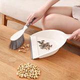 Dust Pan and Brush Set Handheld Broom & Dustpan Snap-On White Grey Cleaning 22046