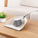 Dust Pan and Brush Set Handheld Broom & Dustpan Snap-On White Grey Cleaning 22046
