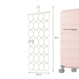 28 Loop Scarf Tie Organizer Rack Metal Woven White Space Saving Closet Hanger 22050