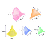 5PCS Plastic Funnel Set Colorful Multi-Size Funnels for Oil Bottles Kitchen Lab 22055