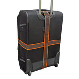 Adjustable Cross Luggage Straps Travel Secure Belt for Suitcase, Gray + Orange 22101