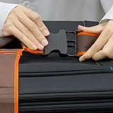 Adjustable Cross Luggage Straps Travel Secure Belt for Suitcase, Gray + Orange 22101