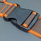 Adjustable Cross Luggage Straps Travel Secure Belt for Suitcase, Gray + Orange 22101