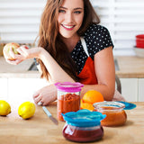 Reusable Silicone Stretch Lid Cover Glass Cup Jar Can Fruit Vegetable, Set of 3 22104