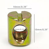 10PK M6 X 10mm Cross Hole Nuts Barrel Nuts Cross Dowels Slotted Nuts Color zinc 22105