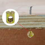 10PK M6 X 12mm Cross Hole Nuts Barrel Nuts Cross Dowels Slotted Nuts Color zinc 22106