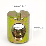 10PK M6 X 12mm Cross Hole Nuts Barrel Nuts Cross Dowels Slotted Nuts Color zinc 22106