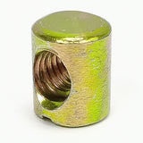 10PK M6 X 12mm Cross Hole Nuts Barrel Nuts Cross Dowels Slotted Nuts Color zinc 22106