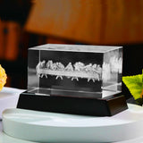 7.1X3.5X3.9" 3D Crystal The Last Supper Jesus Figurine with Base Christmas Gifts 22109