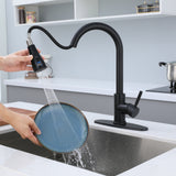 Black Kitchen Faucets w/ Pull Down Sprayer Single Handle High Arc 5 Yr Warranty 22120