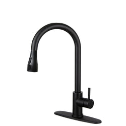 Black Kitchen Faucets w/ Pull Down Sprayer Single Handle High Arc 5 Yr Warranty 22120