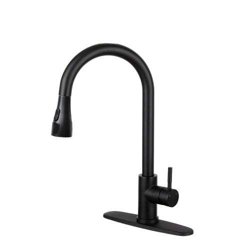 Black Kitchen Faucets w/ Pull Down Sprayer Single Handle High Arc 5 Yr Warranty 22120