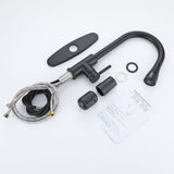 Black Kitchen Faucets w/ Pull Down Sprayer Single Handle High Arc 5 Yr Warranty 22120