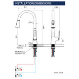 Black Kitchen Faucets w/ Pull Down Sprayer Single Handle High Arc 5 Yr Warranty 22120