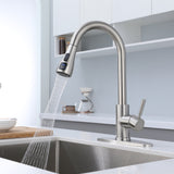 Kitchen Faucets with Pull Down Sprayer, Single Handle High Arc 5 Yr Warranty 22121