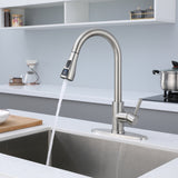 Kitchen Faucets with Pull Down Sprayer, Single Handle High Arc 5 Yr Warranty 22121