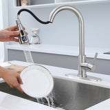 Kitchen Faucets with Pull Down Sprayer, Single Handle High Arc 5 Yr Warranty 22121