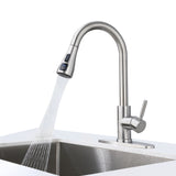 Kitchen Faucets with Pull Down Sprayer, Single Handle High Arc 5 Yr Warranty 22121