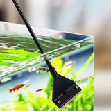 Aquarium Algae Scraper with Stainless Steel Blades Aluminum Alloy Long Handle 22131