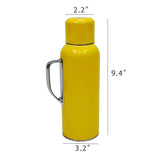 Luxury Top-of-the-line Thermos Yellow with Built-in Thermometer & Lid/Cup 20 Oz 22149
