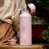 Luxury Top-of-the-line Thermos, Pink with Built-in Thermometer & Lid/Cup 20 Oz 22151