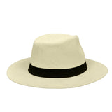 2PK Summer Beach Sun Hats Panama Hat Straw Fedora Wide Brim 6 3/4 to 7 1/8 S/M 22156-2PK