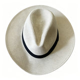 2PK Summer Beach Sun Hats Panama Hat Straw Fedora Wide Brim 6 3/4 to 7 1/8 S/M 22156-2PK