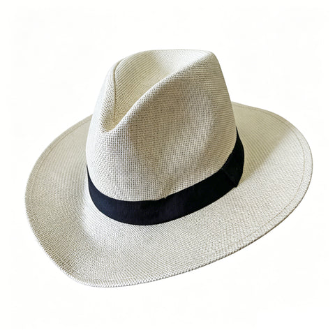 2PK Panama Cuban Straw Fedora Hat Wide Brim Beach Sun Men Women Size7Medium 22"  22157