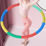 Weighted 34"D Hula Hoop Fat Burning Soft Fitness 4.6lb Fun Workout Rainbow Color 22167