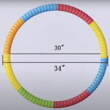 Weighted 34"D Hula Hoop Fat Burning Soft Fitness 4.6lb Fun Workout Rainbow Color 22167