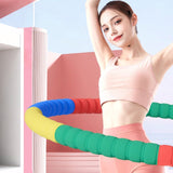 Weighted 34"D Hula Hoop Fat Burning Soft Fitness 4.6lb Fun Workout Rainbow Color 22167