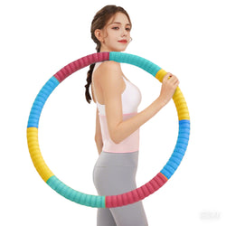 Weighted 34"D Hula Hoop Fat Burning Soft Fitness 4.6lb Fun Workout Rainbow Color 22167