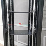 48U Server Cabinet Top Vented Rack 86.5x23.5x24.5" 2 Shelves AV Secure Storage 22176