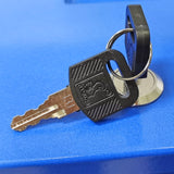 KeyDrop Box 9X8X10" Blue Metal Donation Suggestion Tithee Offering Feedback Rent 22182