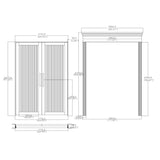 FixtureDisplays® Custom Solid Wood Doors 22191 22191