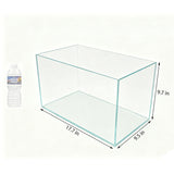 17.7 X 9.5 X 9.6¡±Ultra Clear Glass Aquarium 7 Gallon Rimless Fish Tank 6MM Glass 22202-7