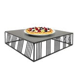 FixtureDisplays? 12X12X3.3 Multi-Purpose Metal Display Riser for Food & Home 22204
