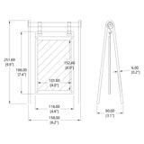 FixtureDisplays? 4 X 6 Hanging Frame Sleek Metal Photo Frame for Home and Office Use 22205
