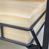 23X13X15 2-Tier Metal and Wood Tray 19.3 W x 11.7 D x 1.7 H Display  22206