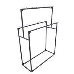 2-Sided Belt Display Rack, 32 Hooks Metal Retail Stand, Scarf Necktie Purse 22220