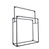 2-Sided Belt Display Rack, 32 Hooks Metal Retail Stand, Scarf Necktie Purse 22220